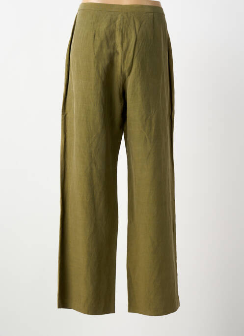 Pantalon large fermeture zippée sous rabat boutonné taille normale vert KATMAI femme