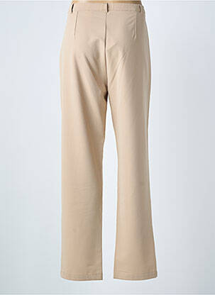 Pantalon droit tissage popeline taille normale beige LEWINGER femme