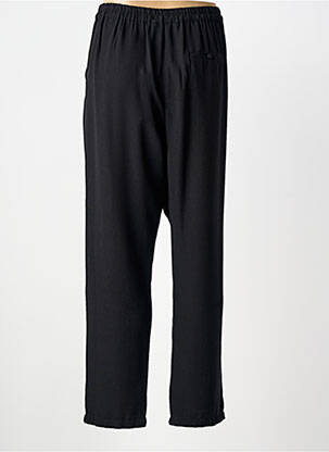 Pantalon droit tissage crêpe taille normale noir MD'M femme