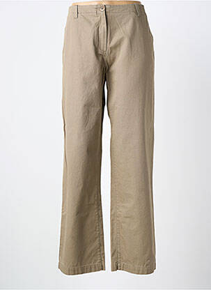 Pantalon droit tissage popeline taille normale marron ARMOR LUX femme