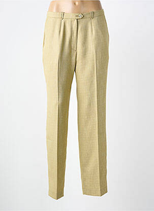 Pantalon droit taille à pinces taille haute vert PIER BÉ femme