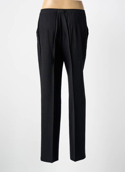 Pantalon droit tissage popeline taille normale noir FEDORA femme