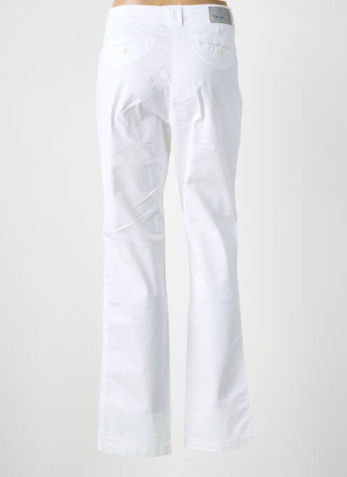 Pantalon chino tissage popeline taille normale blanc JOCAVI femme