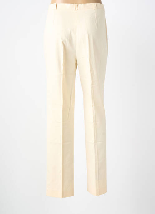Pantalon droit tissage popeline taille haute beige PIER BÉ femme