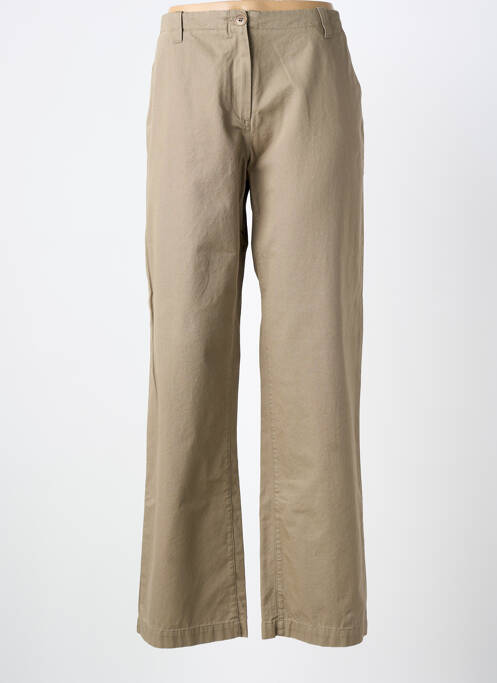 Pantalon droit tissage popeline taille normale marron ARMOR LUX femme