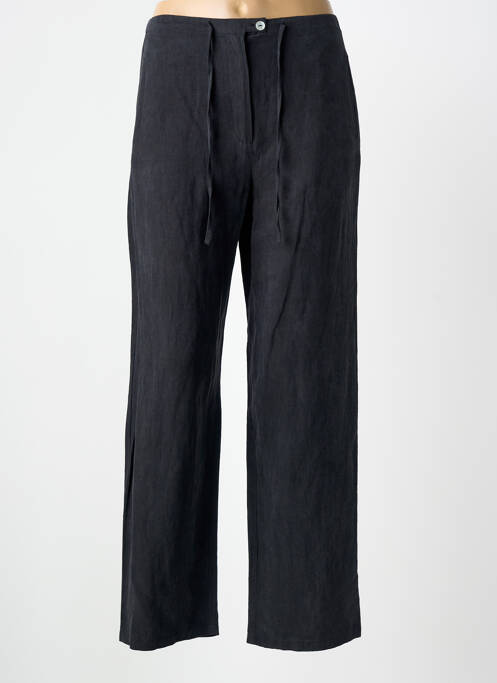 Pantalon droit tissage popeline noir KATMAI femme