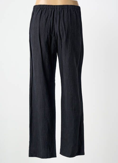 Pantalon droit tissage popeline noir KATMAI femme