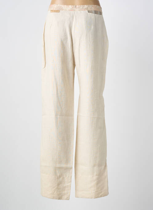 Pantalon droit beige CARNET DE BORD femme
