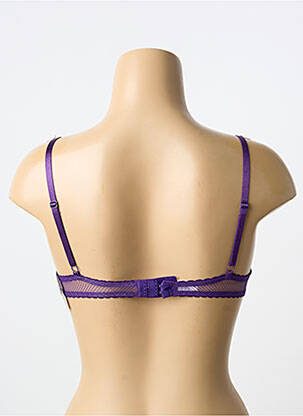 Soutien-gorge effet matière satinée haut soutien-gorge balconnet violet AUBADE femme