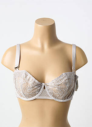 Soutien-gorge effet matière satinée haut soutien-gorge balconnet gris AUBADE femme