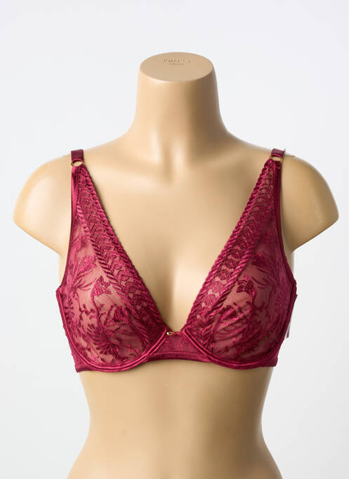Soutien-gorge légère et transparente haut soutien-gorge emboitant rouge AUBADE femme