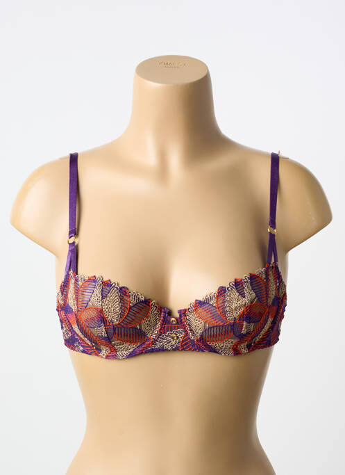 Soutien-gorge effet matière satinée haut soutien-gorge balconnet violet AUB ADE femme