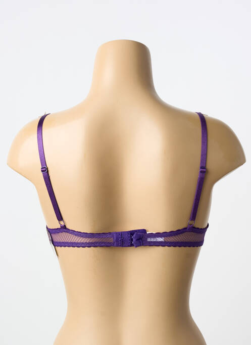 Soutien-gorge effet matière satinée haut soutien-gorge balconnet violet AUBADE femme