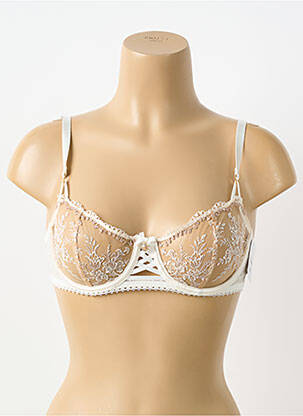 Soutien-gorge effet matière satinée haut soutien-gorge balconnet beige AUBADE femme