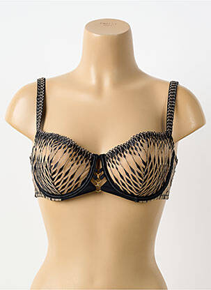 Soutien-gorge effet matière satinée haut soutien-gorge balconnet noir AUBADE femme