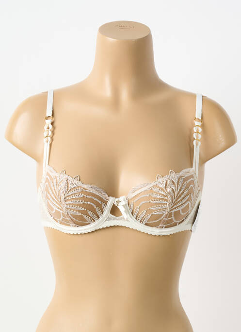 Soutien-gorge effet matière satinée haut soutien-gorge balconnet beige AUBADE femme