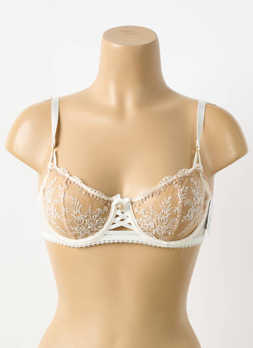 Soutien-gorge effet matière satinée haut soutien-gorge balconnet beige AUBADE femme