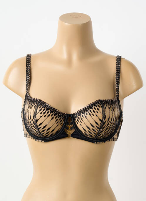 Soutien-gorge effet matière satinée haut soutien-gorge balconnet noir AUBADE femme