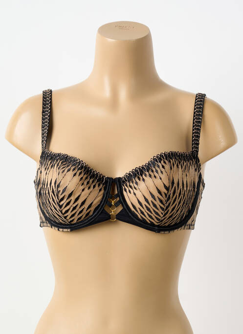 Soutien-gorge effet matière satinée haut soutien-gorge balconnet noir AUBADE femme