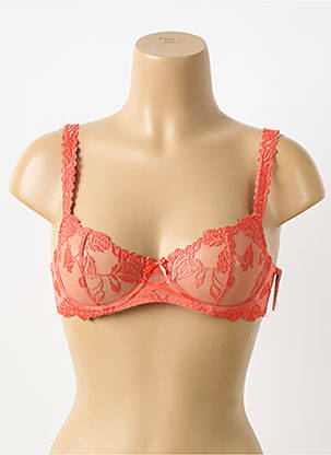 Soutien-gorge effet matière satinée haut soutien-gorge balconnet orange AUBADE femme