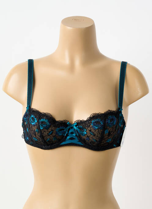 Soutien-gorge effet matière satinée haut soutien-gorge balconnet bleu AUBADE femme