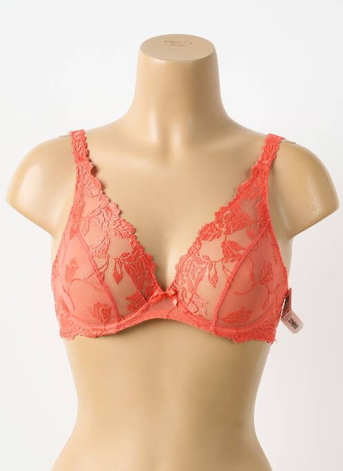 Soutien-gorge légère et transparente haut soutien-gorge emboitant orange AUBADE femme