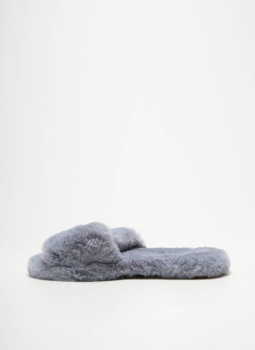 Mules/sabots bout ouvert talon plat jusqu'à 3cm gris QUEEN femme