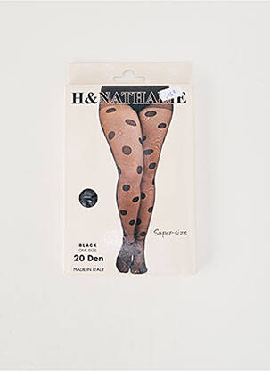 Collants imprimé pois noir H.NATHALIE femme