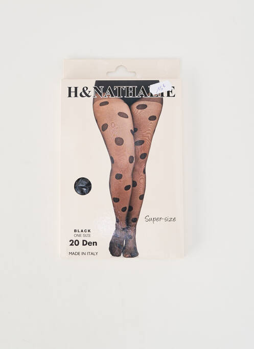Collants imprimé pois noir H.NATHALIE femme