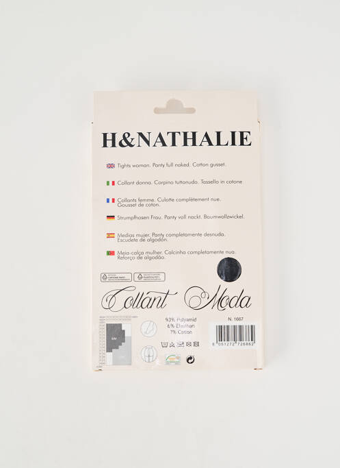 Collants imprimé pois noir H.NATHALIE femme