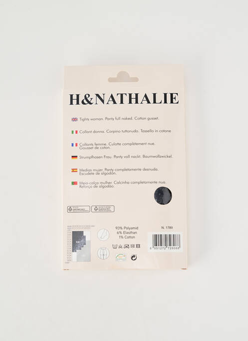 Collants stretch noir H.NATHALIE femme