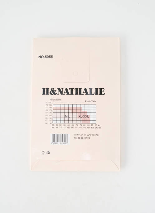 Collants tissage voile noir H.NATHALIE femme