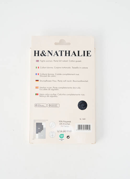 Collants stretch noir H.NATHALIE femme