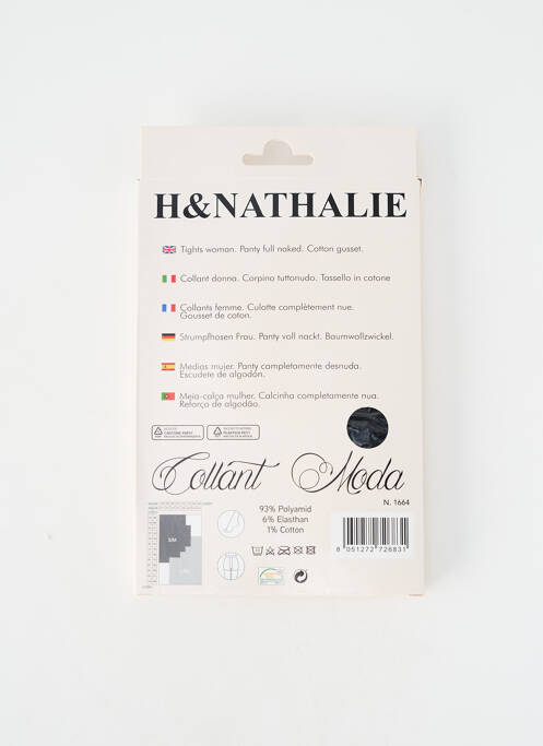 Collants stretch noir H.NATHALIE femme