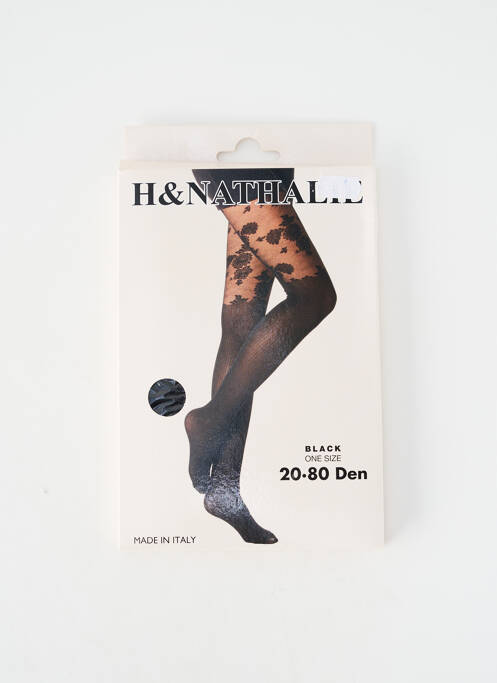 Collants imprimé fantaisie noir H.NATHALIE femme