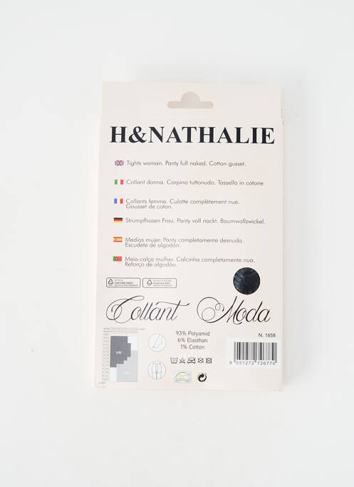 Collants imprimé fantaisie noir H.NATHALIE femme