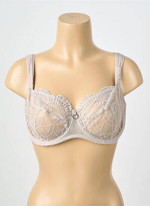 Soutien-gorge légère et transparente haut soutien-gorge emboitant gris EMPREINTE femme