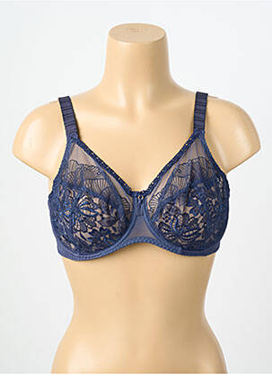 Soutien-gorge légère et transparente haut soutien-gorge emboitant bleu EMPREINTE femme
