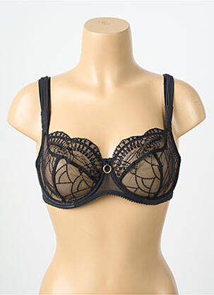 Soutien-gorge légère et transparente haut soutien-gorge emboitant noir EMPREINTE femme