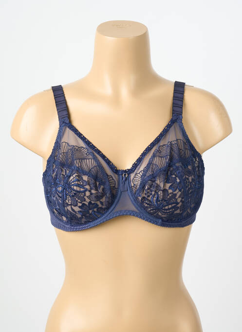 Soutien-gorge légère et transparente haut soutien-gorge emboitant bleu EMPREINTE femme