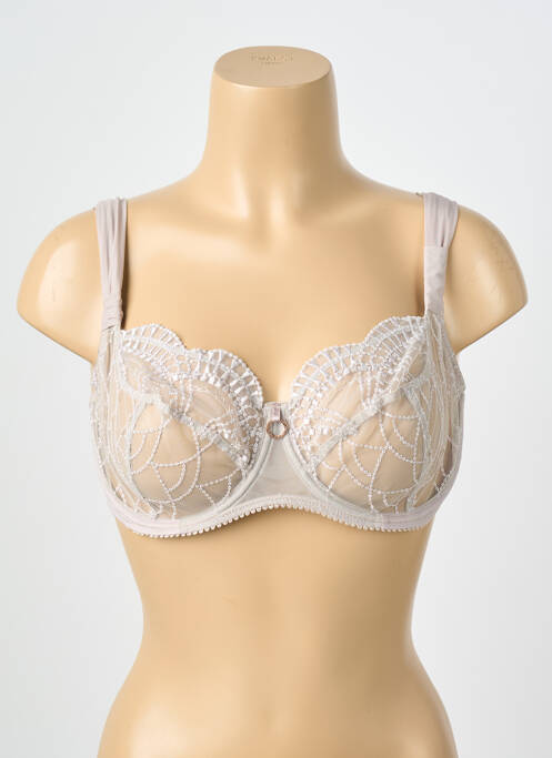 Soutien-gorge légère et transparente haut soutien-gorge emboitant gris EMPREINTE femme
