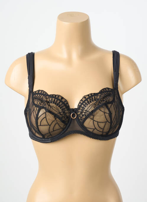 Soutien-gorge légère et transparente haut soutien-gorge emboitant noir EMPREINTE femme