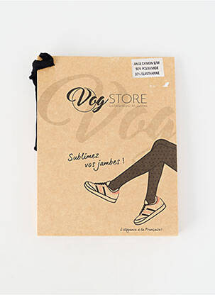 Collants imprimé fantaisie noir VOGSTORE femme