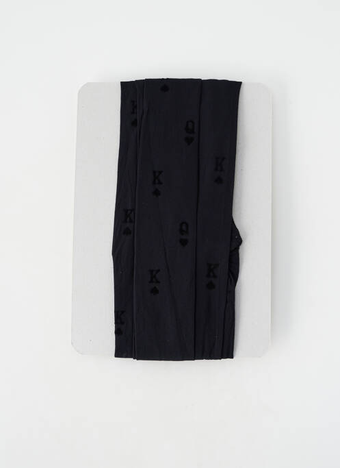 Collants imprimé fantaisie noir VOGSTORE femme