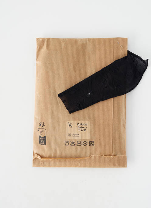 Collants imprimé fantaisie noir VOGSTORE femme