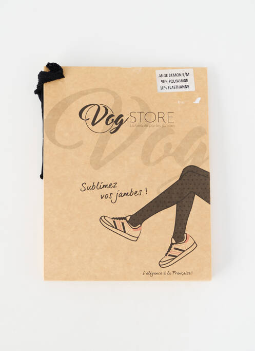 Collants imprimé fantaisie noir VOGSTORE femme