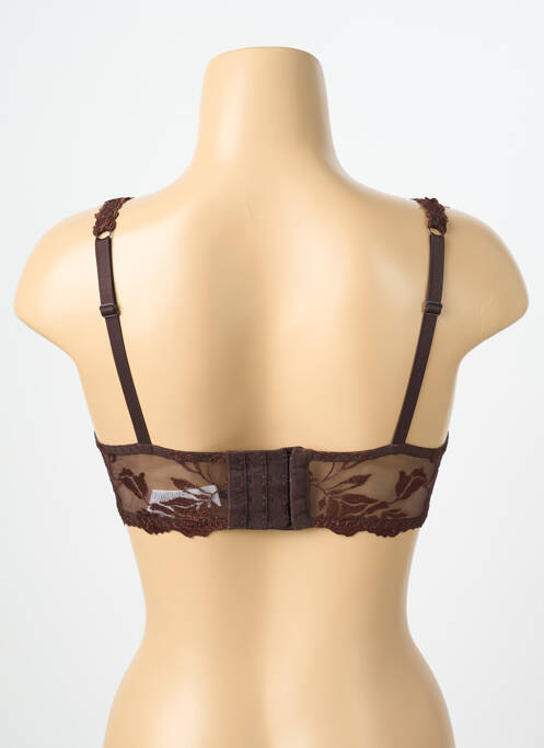 Soutien-gorge broderie haut soutien-gorge emboitant marron AUBADE femme