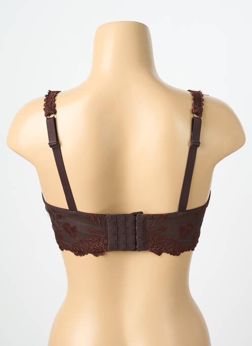 Soutien-gorge broderie haut soutien-gorge emboitant marron AUBADE femme
