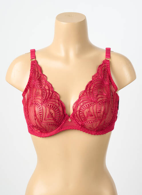 Soutien-gorge légère et transparente haut soutien-gorge emboitant rouge AUBADE femme