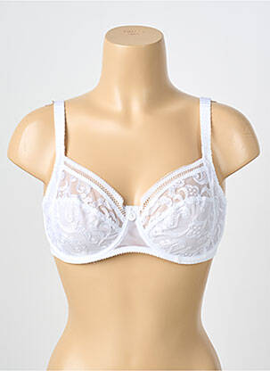 Soutien-gorge effet matière satinée haut soutien-gorge emboitant blanc EMPREINTE femme